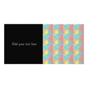 Watercolor Filled Triangle Geometric Pattern Card