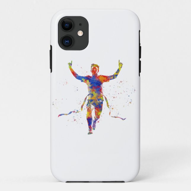 Watercolor finish line runner Case-Mate iPhone case (Back)