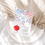 Watercolor Firework Fourth of July BBQ Invitation