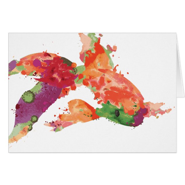 watercolor fish cards (Front Horizontal)