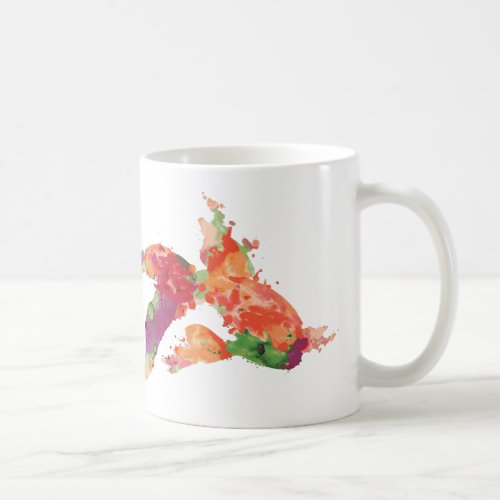 watercolor fish coffee mug
