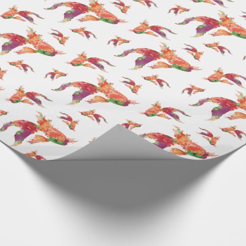 watercolor fish wrapping paper