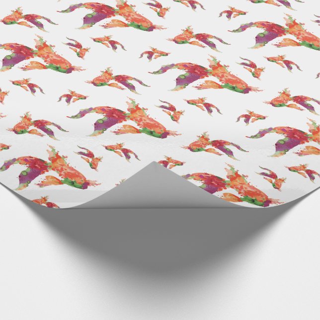 watercolor fish wrapping paper (Corner)