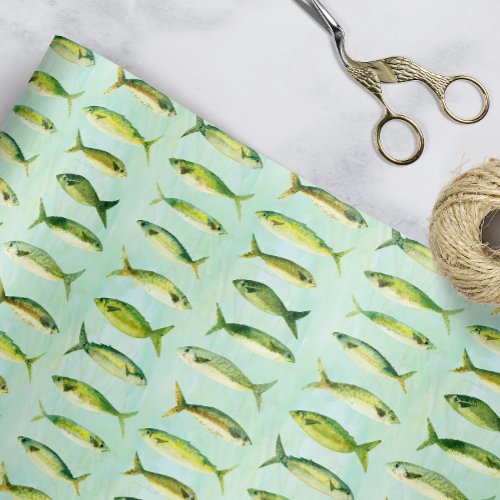 Watercolor Fish Wrapping Paper Sheets