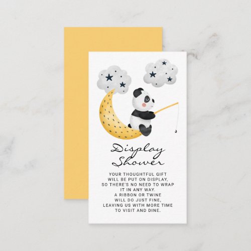 Watercolor Fishing Panda Display Shower Enclosure Card