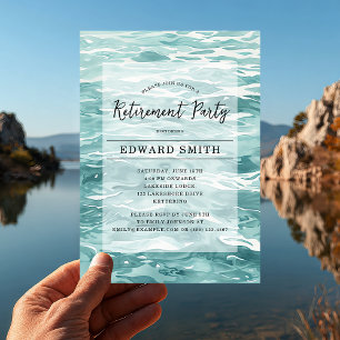Watercolor Fishing Retirement Party Invitation