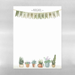 Watercolor Flag Banner Any Words To Do Succulents Magnetic Dry Erase Sheet