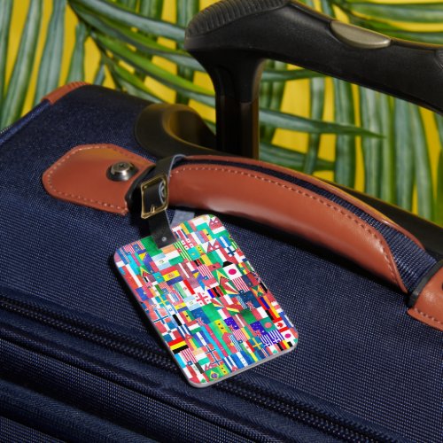 Watercolor Flags of the World Luggage Tag