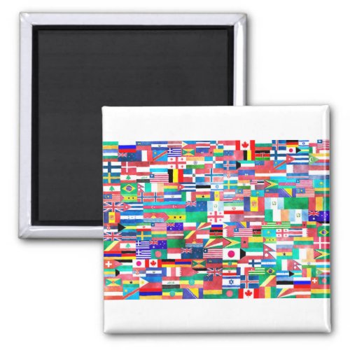 Watercolor Flags of the World Magnet