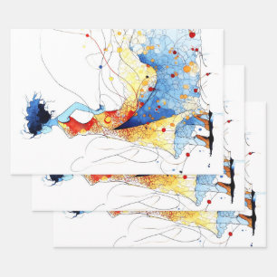 Watercolor Flamenco Dancer – Joy in Motion #2 Wrapping Paper Sheets