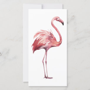 Watercolor Flamingo Card