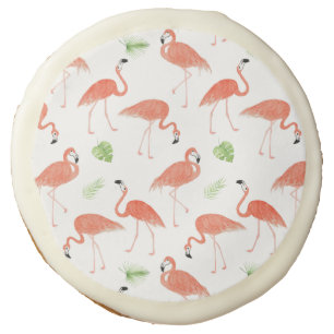 Watercolor Flamingo Cookies