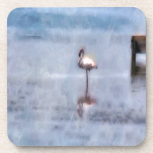 Watercolor Flamingo Drink Coaster
