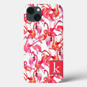 Watercolor Flamingo In Watercolors   Add Your Name iPhone 13 Case