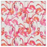 Watercolor Flamingo In Watercolors Fabric