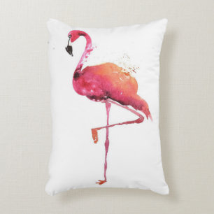 Watercolor Flamingo Lovers Funny Flamingo Lovers Accent Pillow