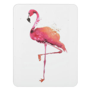 Watercolor Flamingo Lovers   Funny Flamingo Lovers Door Sign