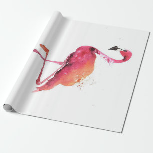 Watercolor Flamingo Lovers Funny Flamingo Lovers Wrapping Paper