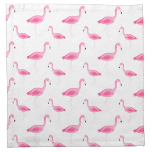 Watercolor Flamingo Pattern Cloth Napkin