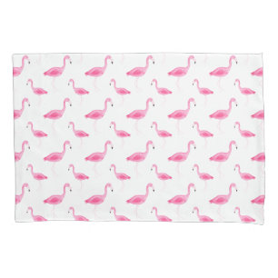 Watercolor Flamingo Pattern Pillow Case