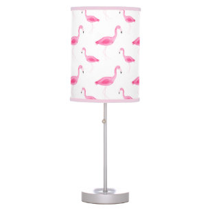 Watercolor Flamingo Pattern Table Lamp