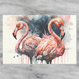 Watercolor Flamingo Pink   Tissue Paper