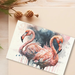 Watercolor Flamingo Pink   Tissue Paper