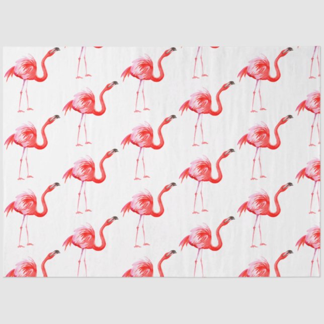 Watercolor Flamingo Series Design 15 Tissue Paper (Front)