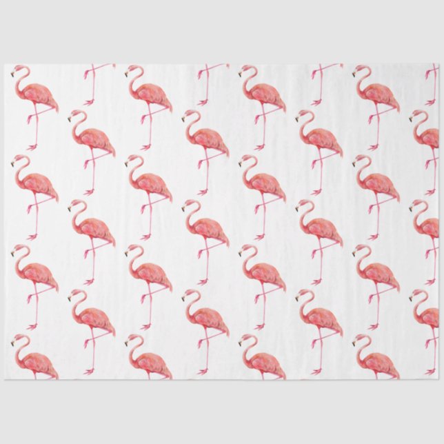 Watercolor Flamingo Series Design 1 Tissue Paper (Front)