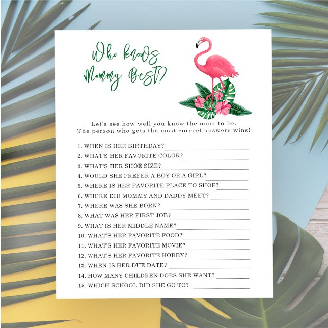 Watercolor Flamingo  - Who knows mommy best (Creator Uploaded)