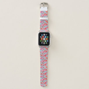 Watercolor Flamingos Gathered Apple Watch Band