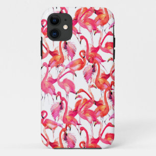 Watercolor Flamingos In Watercolors iPhone 11 Case