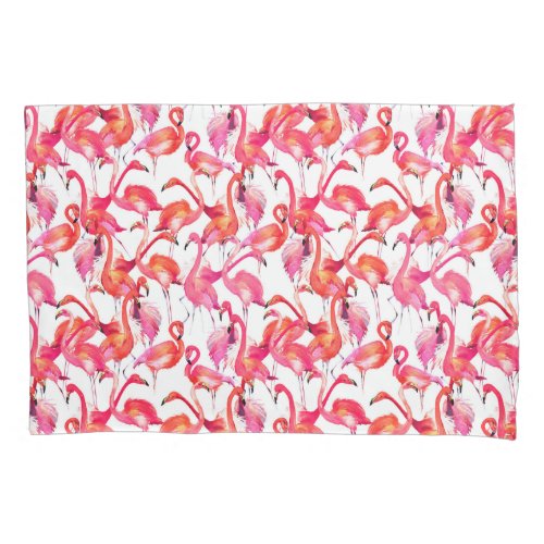 Watercolor Flamingos In Watercolors Pillow Case