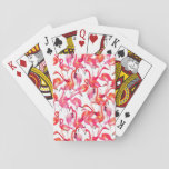Watercolor Flamingos In Watercolors Playing Cards at Zazzle