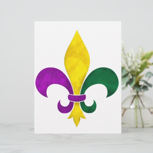 watercolor fleur de lis (Standing Front)
