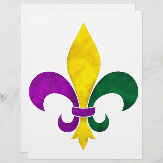 watercolor fleur de lis (Front/Back)