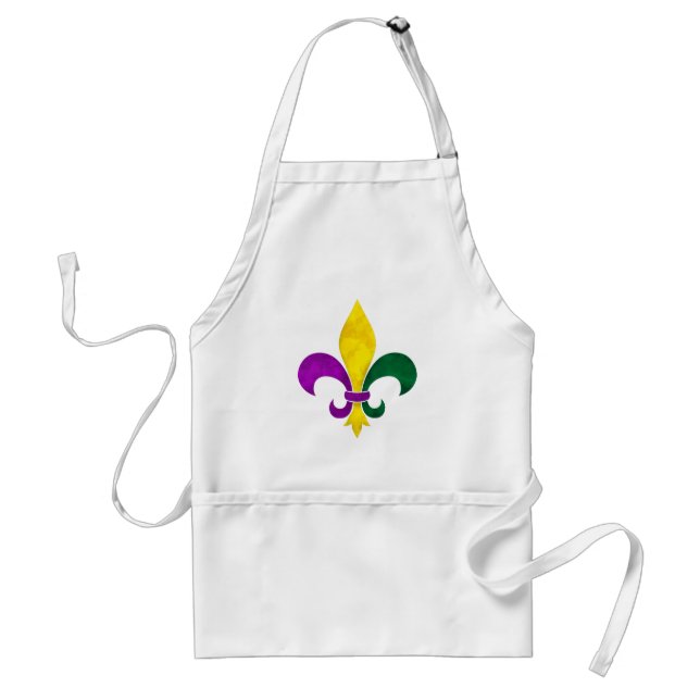 watercolor fleur de lis adult apron (Front)
