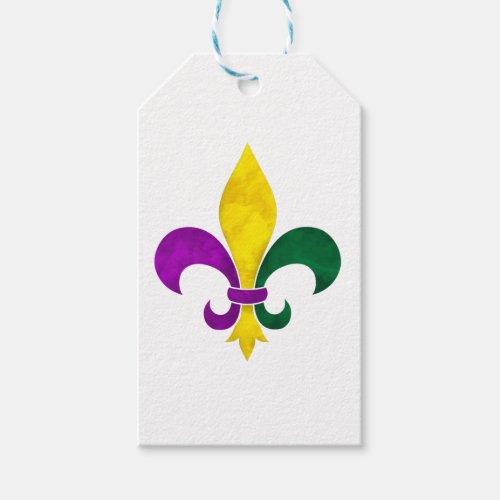 watercolor fleur de lis gift tags