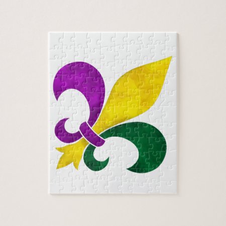 Watercolor Fleur De Lis Jigsaw Puzzle