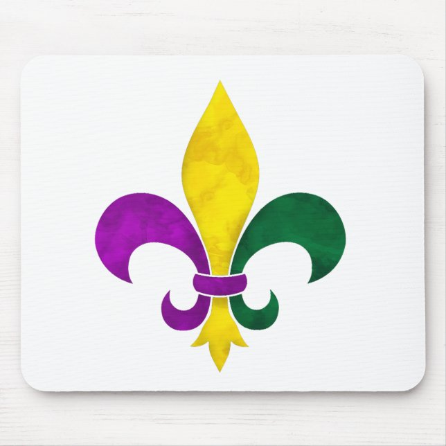watercolor fleur de lis mouse pad (Front)