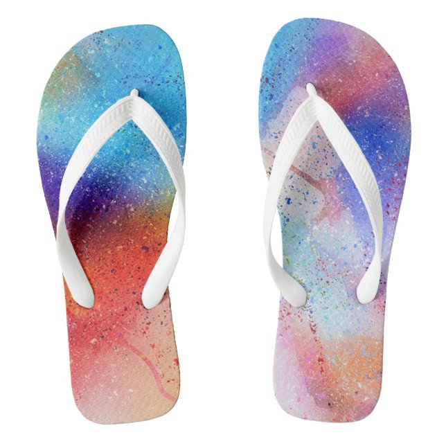 Watercolor Flip Flops (Footbed)