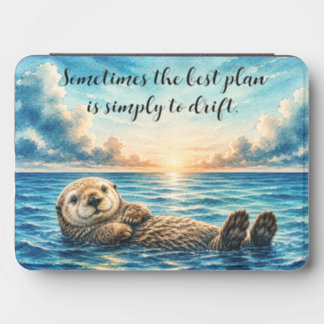 Watercolor Floating Sea Otter w/ Quote Kindle Cover