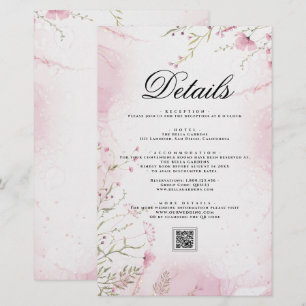 WATERCOLOR FLORAL ABSTRACT WEDDING DETAILS