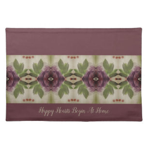 Watercolor Floral Accented Table Decor Cloth Placemat