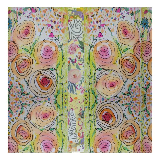 Watercolor Floral  Acrylic Print (Front)