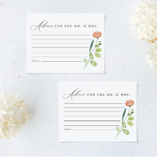 Watercolor Floral Advice for the Mr. & Mrs. Card