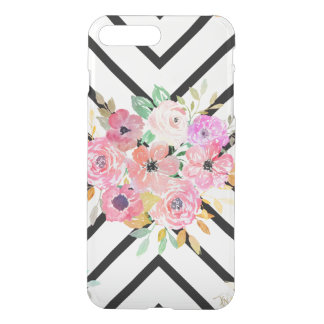 Watercolor floral and geometric diamond design iPhone 8 plus/7 plus case