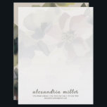 Watercolor Floral and Greenery Stationery<br><div class="desc">Elevate your correspondence with this elegant watercolor floral and greenery stationery featuring a beautiful dusty pink and earth tone green color palette. The stationery can be personalized with your name and contact information n a deep gray script font in the lower thirds. Perfect for sending thoughtful notes, thank you cards,...</div>