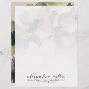 Watercolor Floral and Greenery Stationery