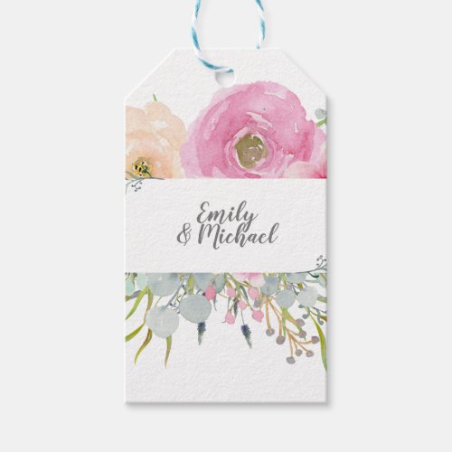 Watercolor Floral ANY Occasion Personalized Gift Tags